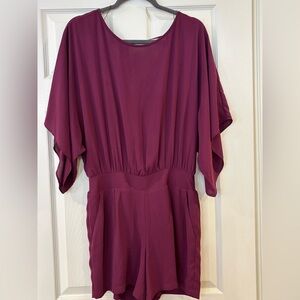 Plum Short Sleeve Romper WHBM EUC SZ 8